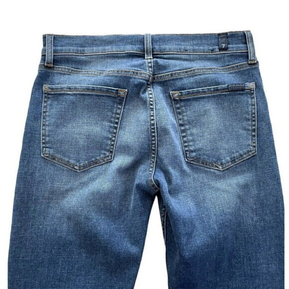 7 For All Mankind Slimmy Slim Straight Medium Wash Denim Jeans  Women’s Sz 30 - Picture 11 of 11